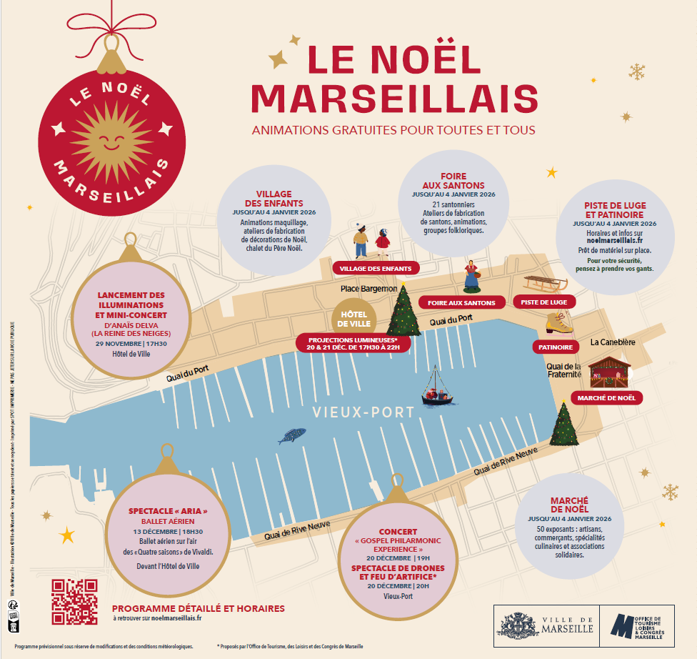 carte noel fete marseille