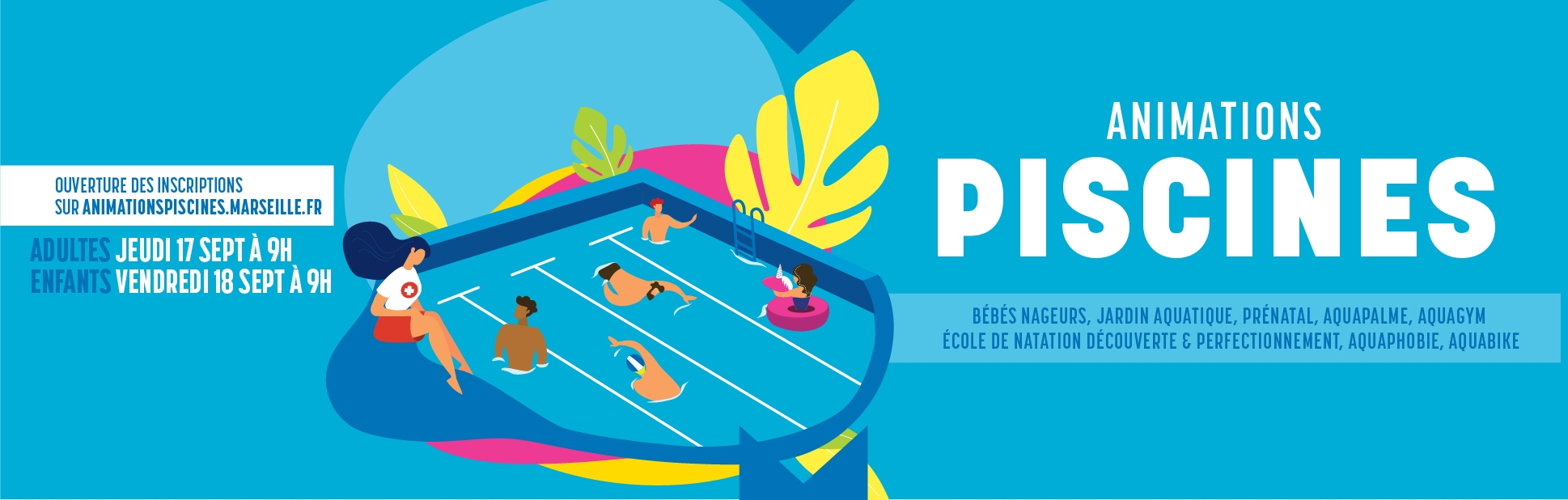 Inscriptions Aux Animations Dans Les Piscines Municipales De Nouvelles Dates Fixees Ville De Marseille