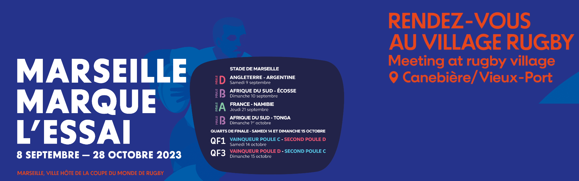 Marseille ville hôte de la coupe du monde de rugby France 2023